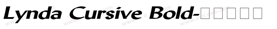 Lynda Cursive Bold字体转换